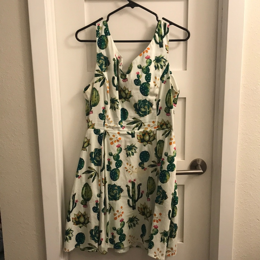 ModCloth Aline dress with succulents